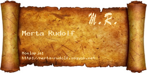 Merta Rudolf névjegykártya